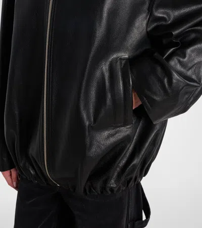 Nour Hammour Elisse Leather Jacket In Black