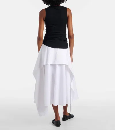 Loewe Asymmetric Draped Cotton-blend Tank Top
