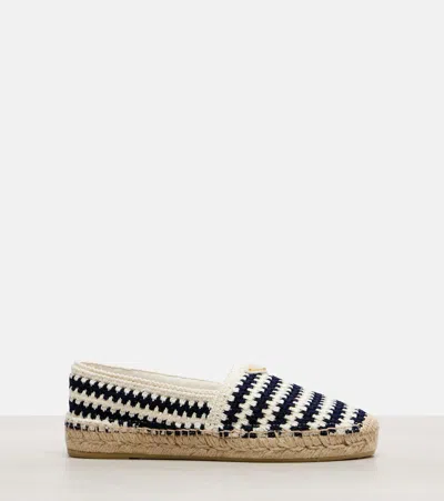 Prada Espadrilles Aus Häkelstrick