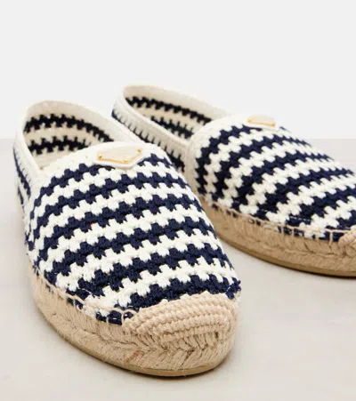 Prada Espadrilles Aus Häkelstrick