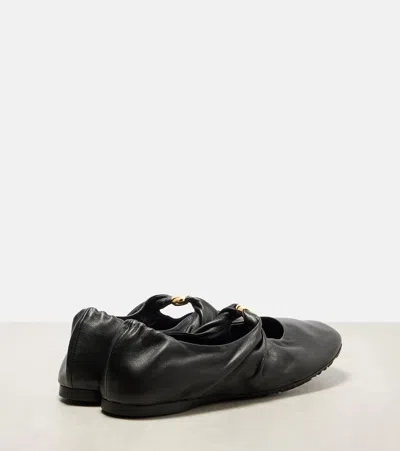 Loewe Women Pebble Ballerina In Nappa Leather