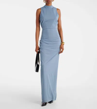 Sir Ruby Open-back Semi-sheer Cocktail Dress