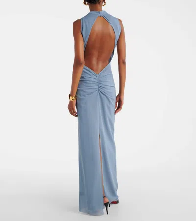 Sir Ruby Open-back Semi-sheer Cocktail Dress