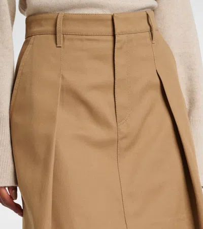 Brunello Cucinelli Monili Pleated Cotton Mini Skirt