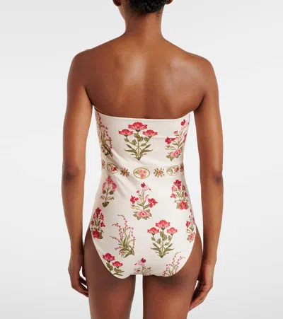 Agua By Agua Bendita Illusion Floral Strapless Swimsuit
