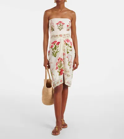 Agua By Agua Bendita Illusion Floral Strapless Swimsuit