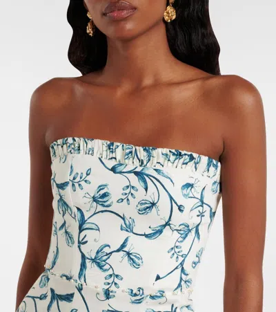 Agua By Agua Bendita Caudal Strapless Cotton-blend Minidress