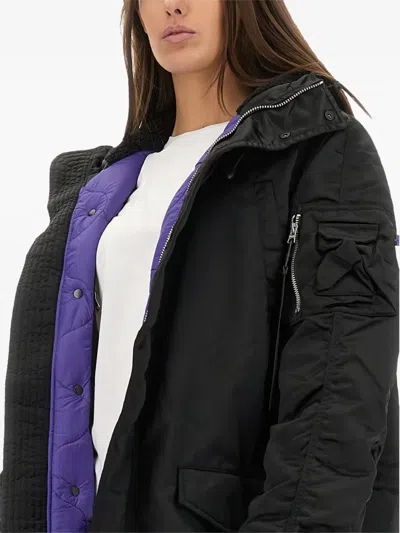 Alpha Industries Long Bomber Jacket "n-3b" In Black