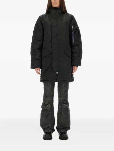 Alpha Industries Long Bomber Jacket "n-3b" In Black