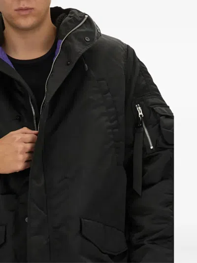 Alpha Industries Long Bomber Jacket "n-3b" In Black