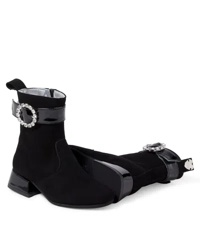 Monnalisa Stiefeletten Mit Glänzender Schnalle In Black