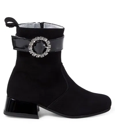 Monnalisa Stiefeletten Mit Glänzender Schnalle In Black