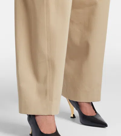 Givenchy Womens Beige Cocoon Straight-leg Cotton-wool Blend Trousers In Neutral