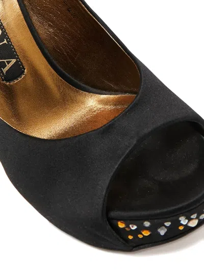 Pre-owned Gina  135mm Satin Pumps