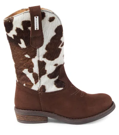 Monnalisa Texanische Stiefeletten Aus Ponyfell In Brown
