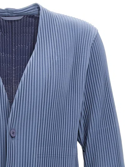 Issey Miyake Tailored Pleats 1 Blazer In Blue