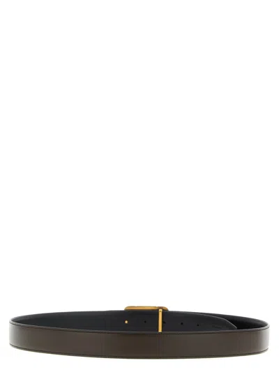 Tom Ford Reversible Belt Antique Buckle Belts Multicolor In Burgundy