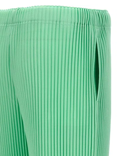 Issey Miyake Elastic Waist Casual Pants In Green