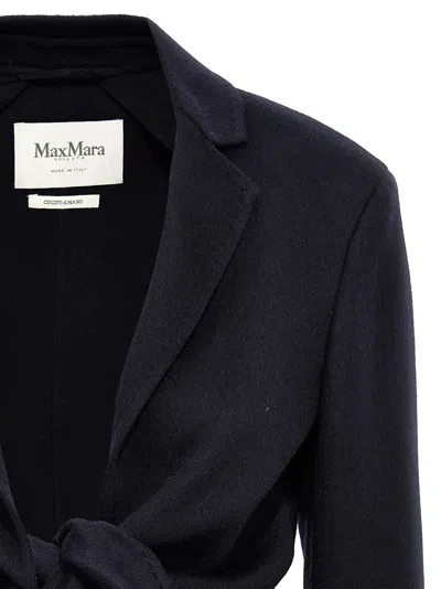 Max Mara Tie-front Notched-lapel Jacket In Multi