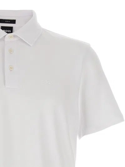 Hugo Boss 'palosh 30' Polo Shirt In White