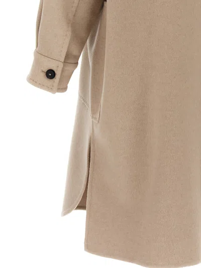 Max Mara 'baruffa' Long Sleeves Coat In Brown