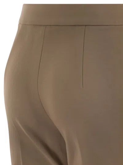 Max Mara Pegno Viscose Jersey Trousers In Brown