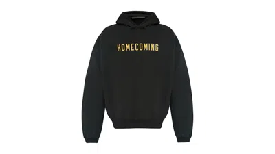 Pre-owned Fear Of God Men's  Essentials Heavy Fleece Homecoming Hoodie (ss25) In Black