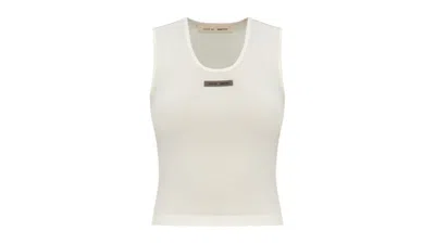 Pre-owned Fear Of God Essentials Women's Rib Tank Top In Cloud White