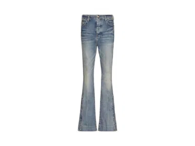 Pre-owned Amiri Men's  Stacked Flare Jeans In Clay Indigo