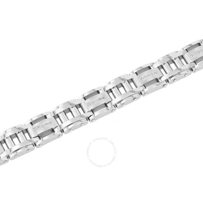 Robert Alton 1/3ctw Diamond Stainless Steel Men's Link Bracelet