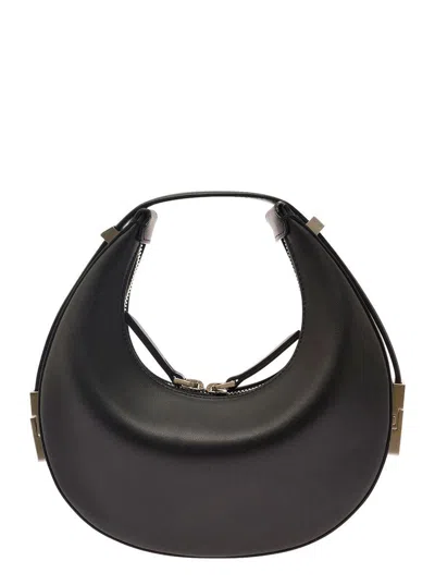Osoi 'mini Toni' Black Handbag With Engraved Logo