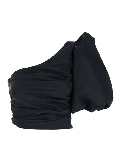 Pinko Draped One-shoulder Top Ruched Detailing