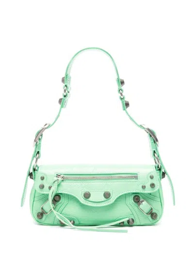 Balenciaga Women Light Green Leather Le Cagole Sling Xs Shoulder Bag In Green
