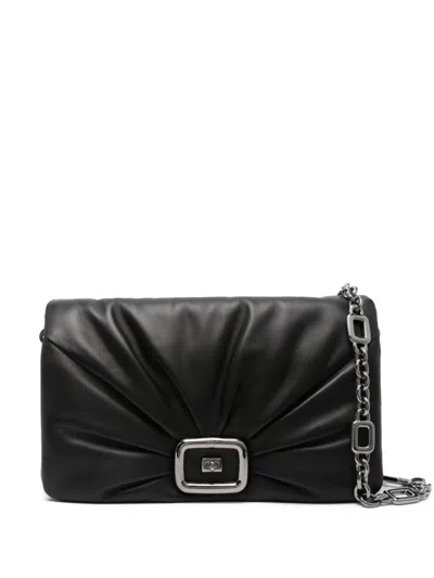 Roger Vivier Viv' Choc Leather Clutch