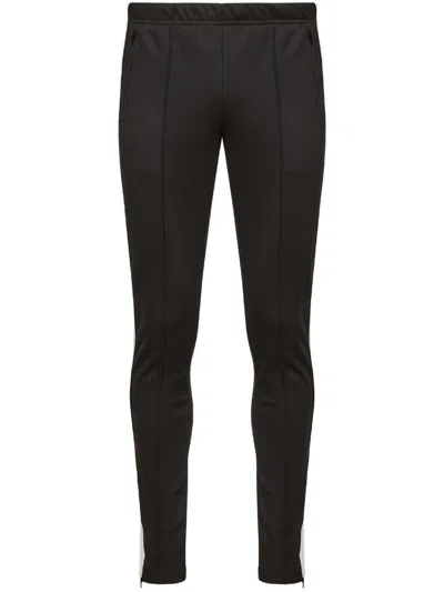 Maison Margiela Cotton Blend Trousers With Stripe Detailing In Black