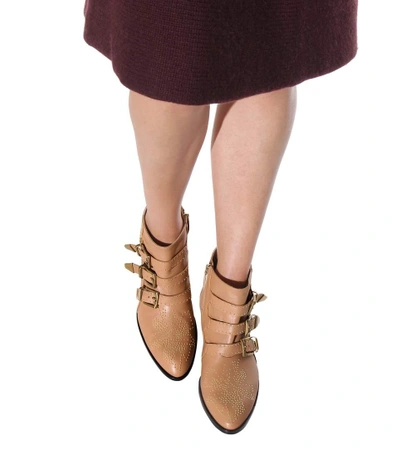 Shop Chloé Susanna Studded Leather Ankle Boots