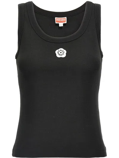Kenzo Tank Top With Embroidery Boke Flower 2.0 In Black