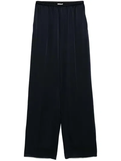 Forte Forte Dark Blue Straight Leg Trousers In Black