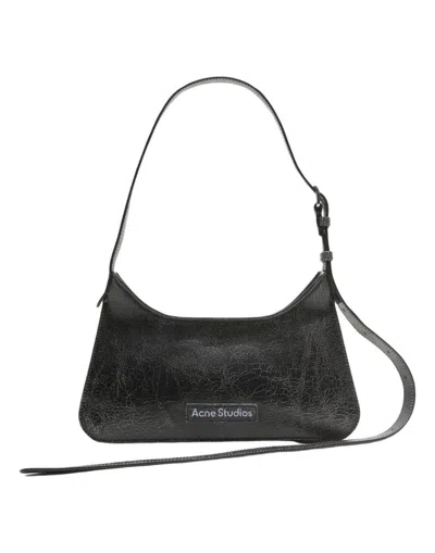Acne Studios Mini Platt Crackled Leather Shoulder Bag