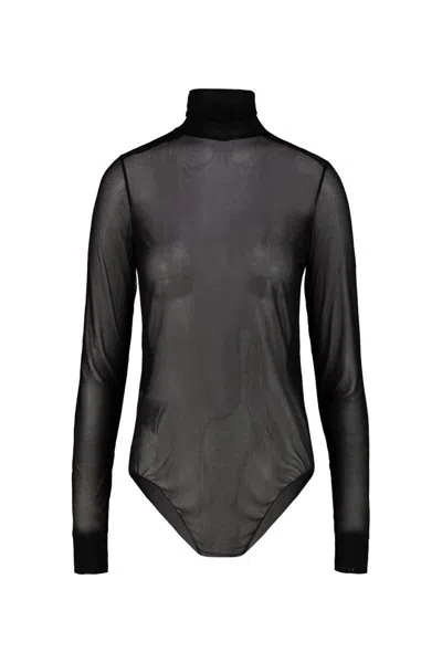 Maison Margiela Turtleneck Bodysuit Clothing In Black