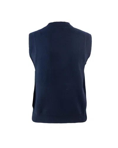 Apc A.p.c. Gilet Pia Dark Navy In Blue