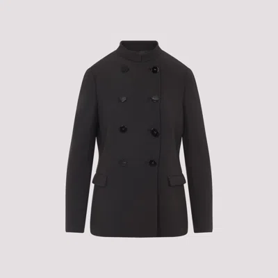 Giorgio Armani Tailored Jacket With Double-breasted Button Detailing In Black