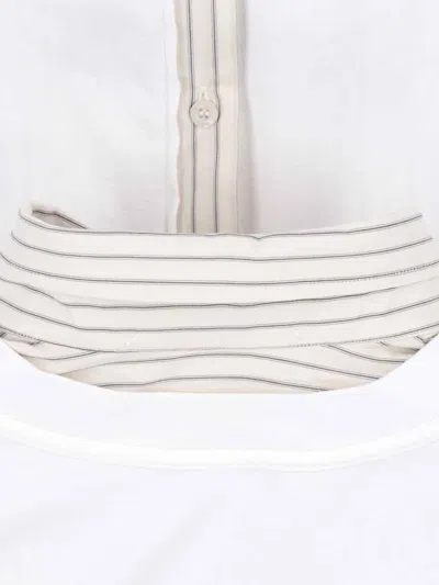 Maison Margiela White Reversed Shirt T-shirt In Red