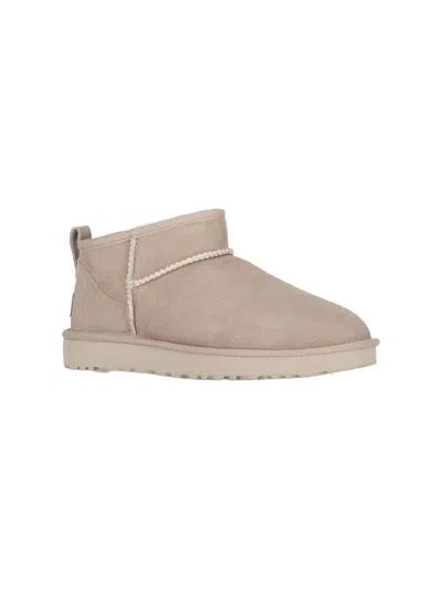 Ugg Classic Ultra Mini Suede Ankle Boots In Multi
