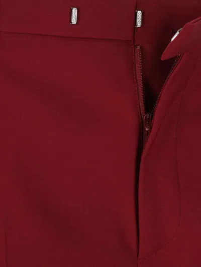 Gucci Women Wool Oversize Low-rise Trouser With Slit On The Front In Burgundy