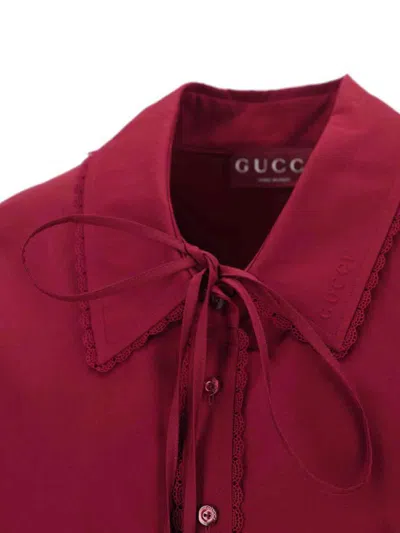 Gucci Cotton Popeline Shirt With Ties And Laces Profiles