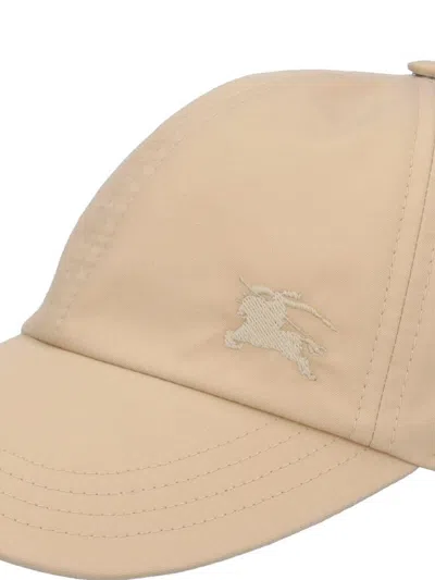 Burberry Equestrian Knight Design Cotton Gabardine Baseball Cap In Neutral