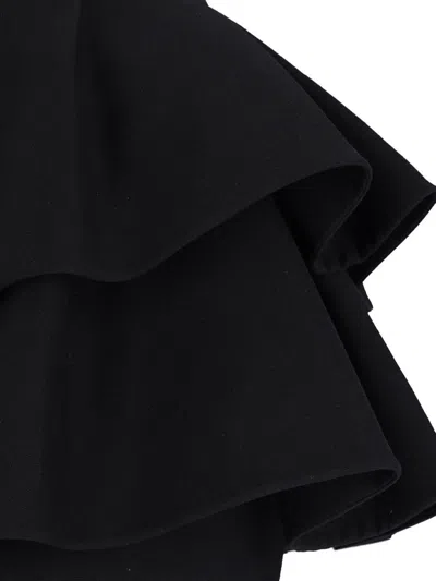 Valentino Couture Crepe High-waisted Skirt With Ruffle Detail