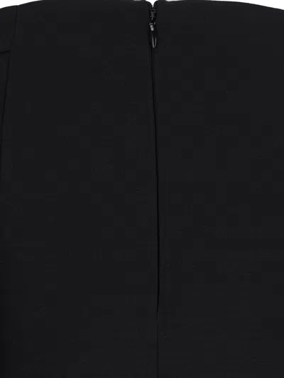 Valentino Couture Crepe High-waisted Skirt With Ruffle Detail