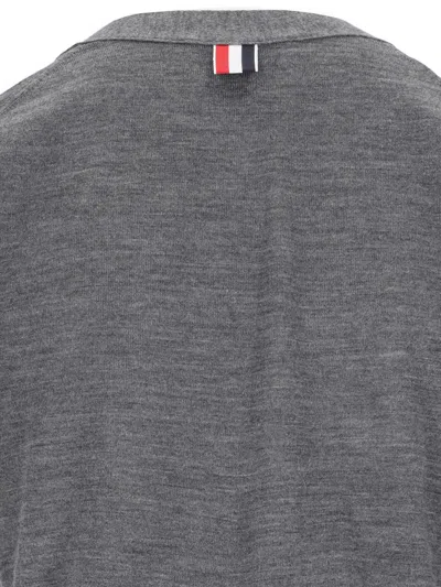 Thom Browne Four Bar Stripe Merino Wool V-neck Cardigan